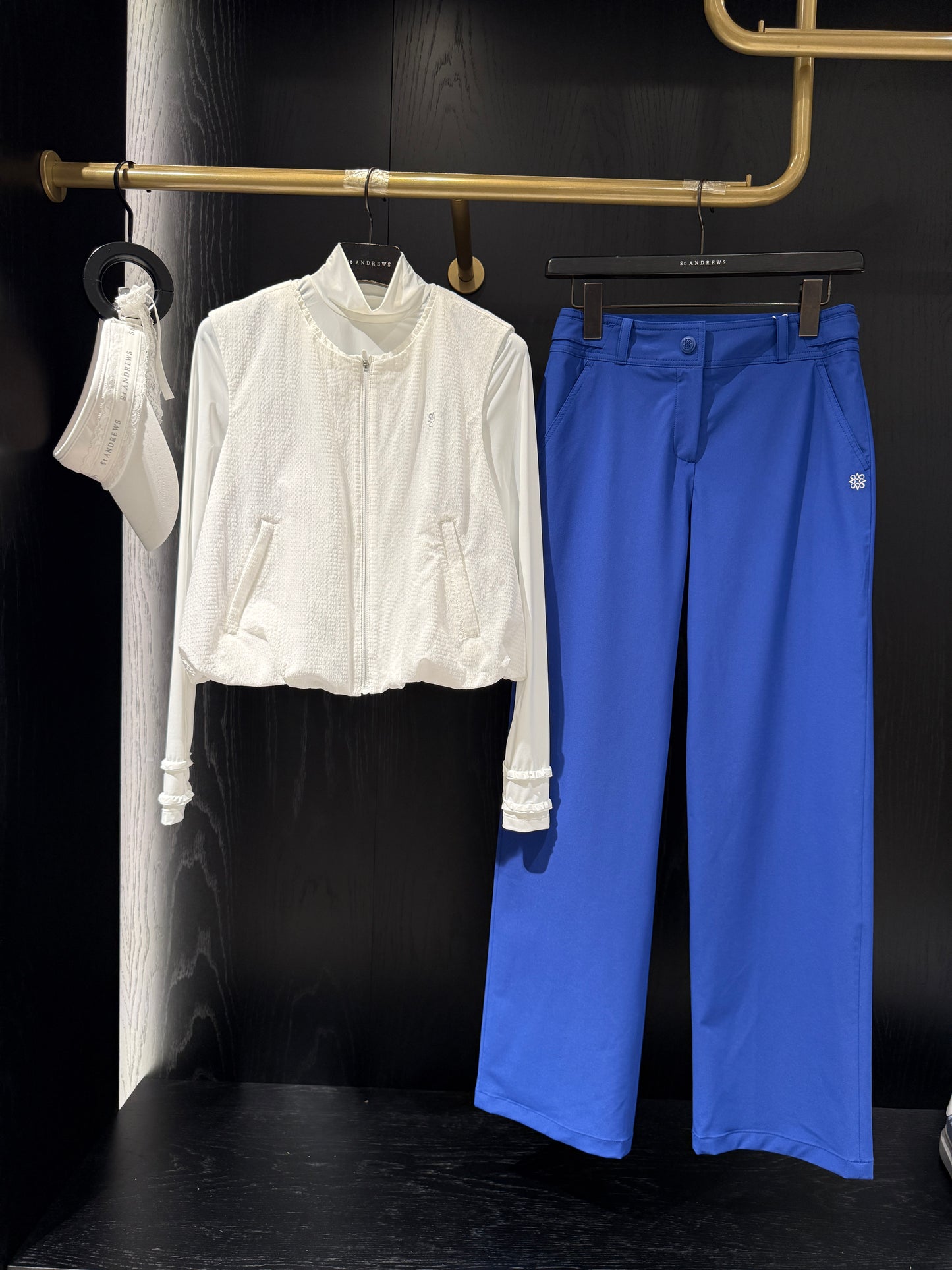 ST. ANDREWS | Women's Logo Embroidered Back-Banded Wide Pants