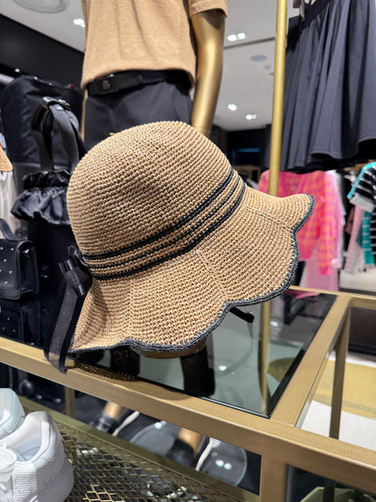 ST. ANDREWS | Women's Star Symbol Raffia Sun Hat - Beige
