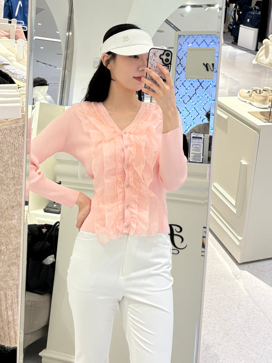 FairLiar | Organza V-Neck Cardigan — 3 colors