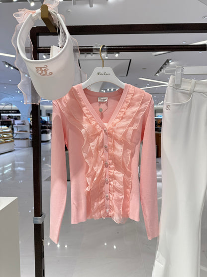 FairLiar | Organza V-Neck Cardigan — 3 colors