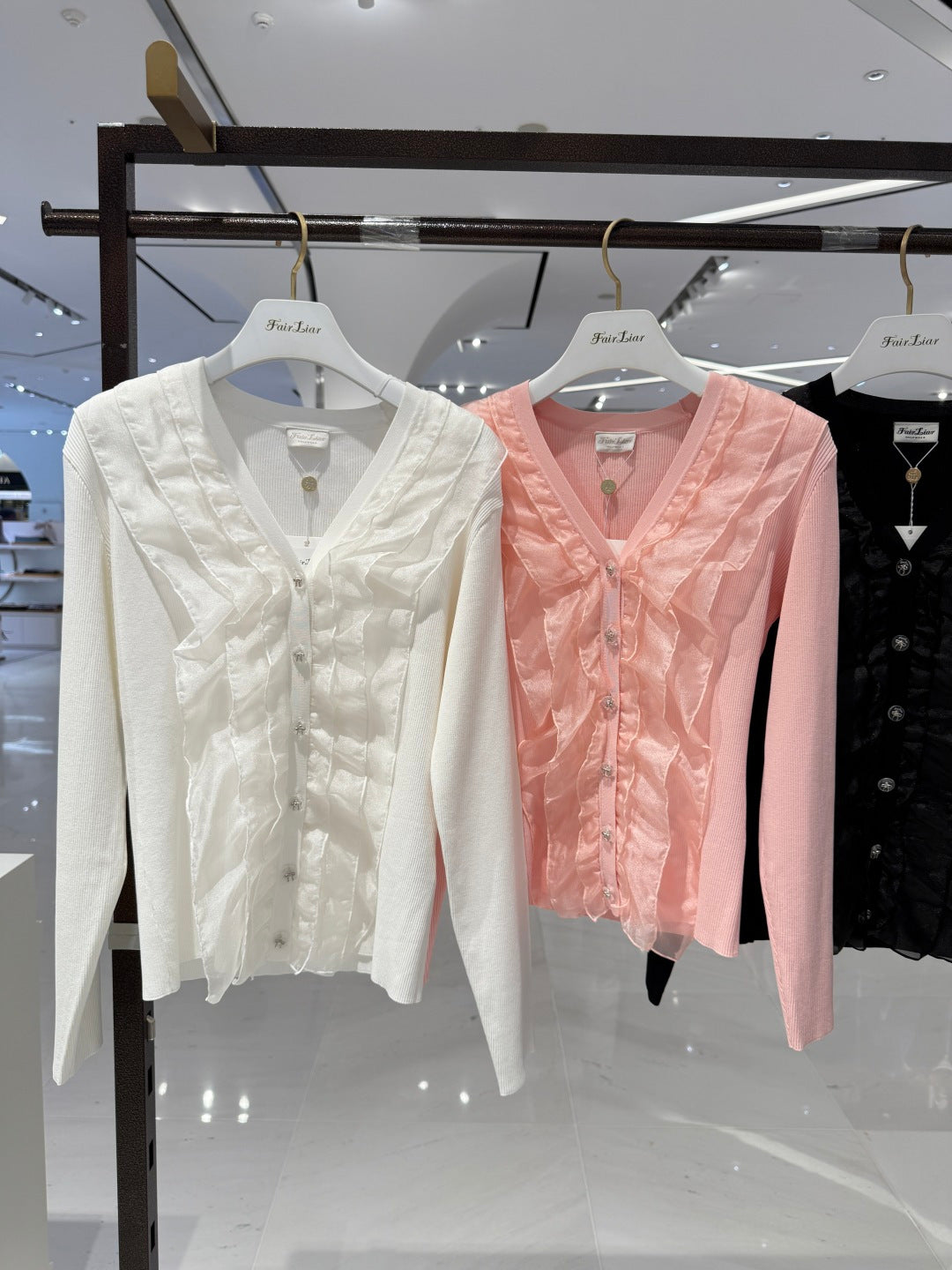 FairLiar | Organza V-Neck Cardigan — 3 colors